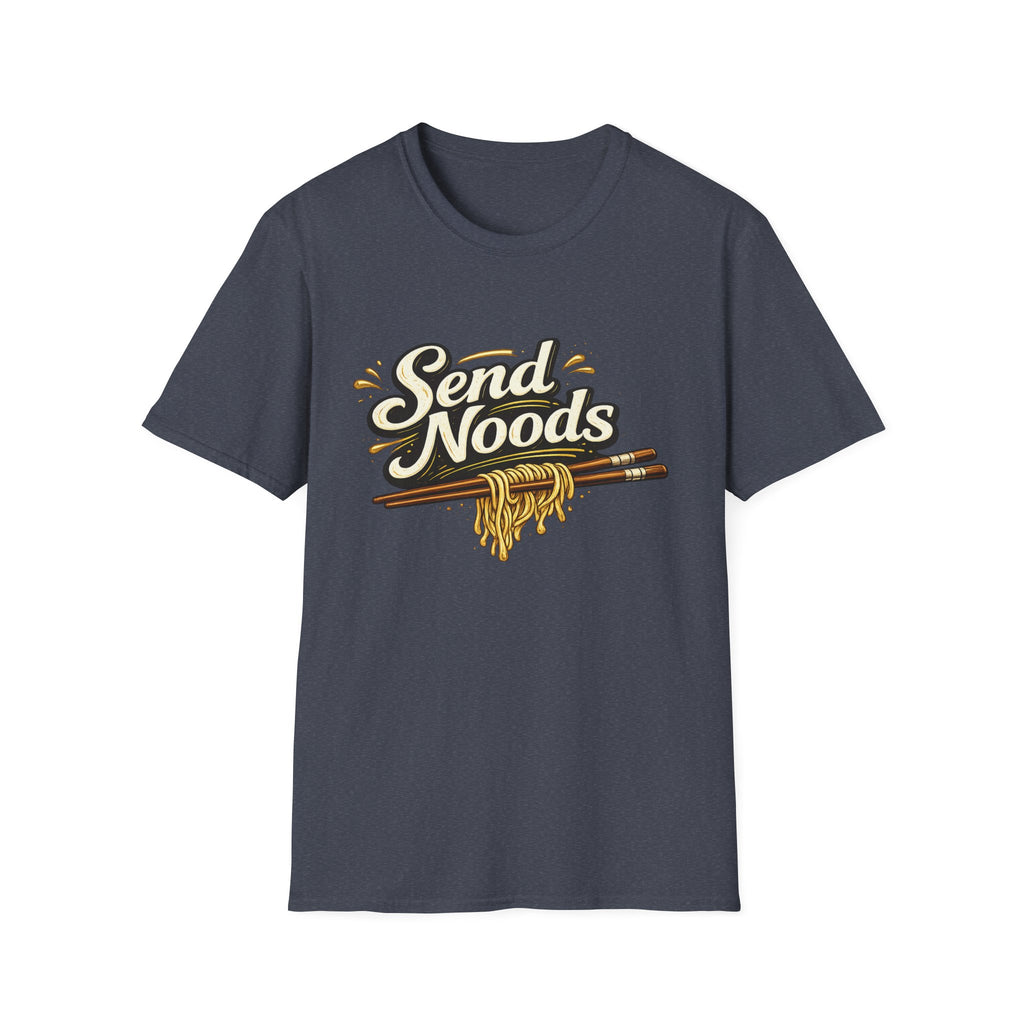 Send Noods (Dark) playful double-meaning culinary tee | T-Shirt