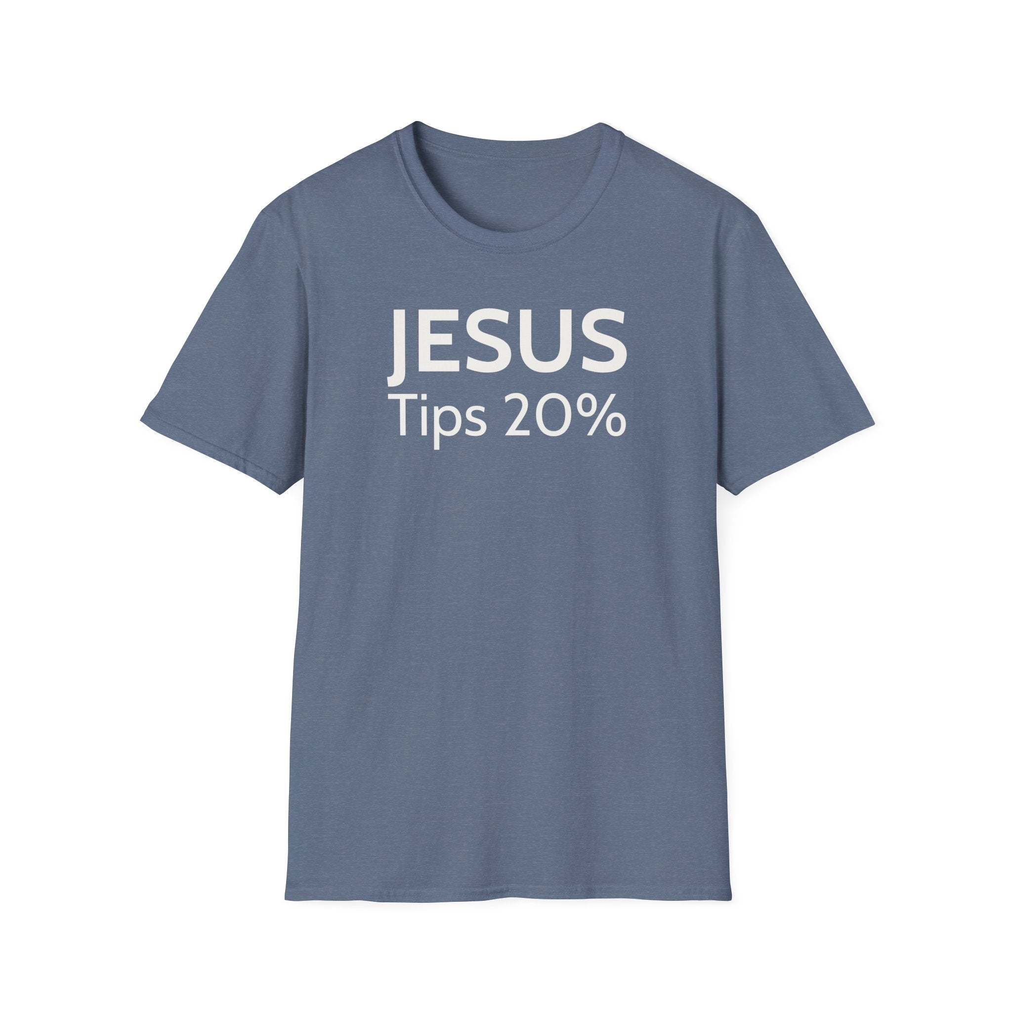 Jesus Tips 20% T-Shirt — Funny Chef Graphic Tee