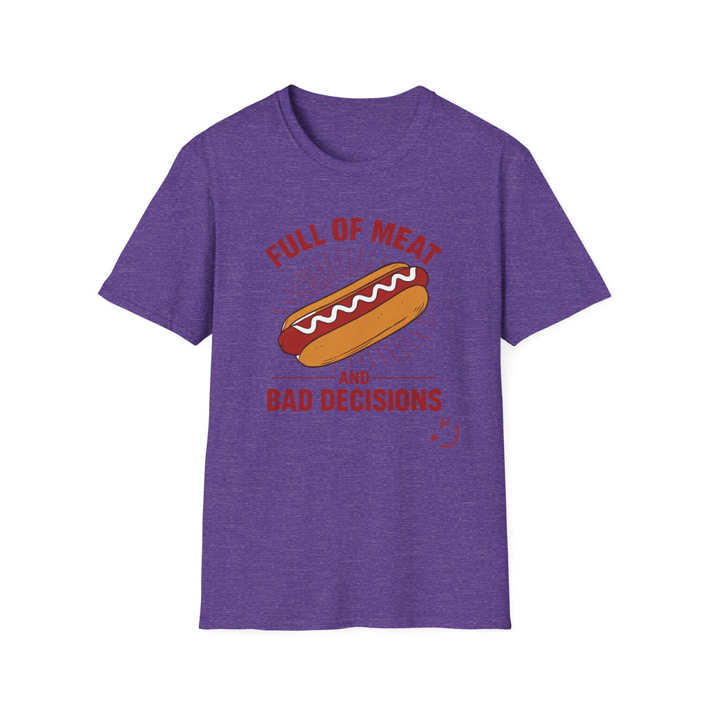Full Of Meat and Bad Decisions T-Shirt — Funny Chef Graphic Tee