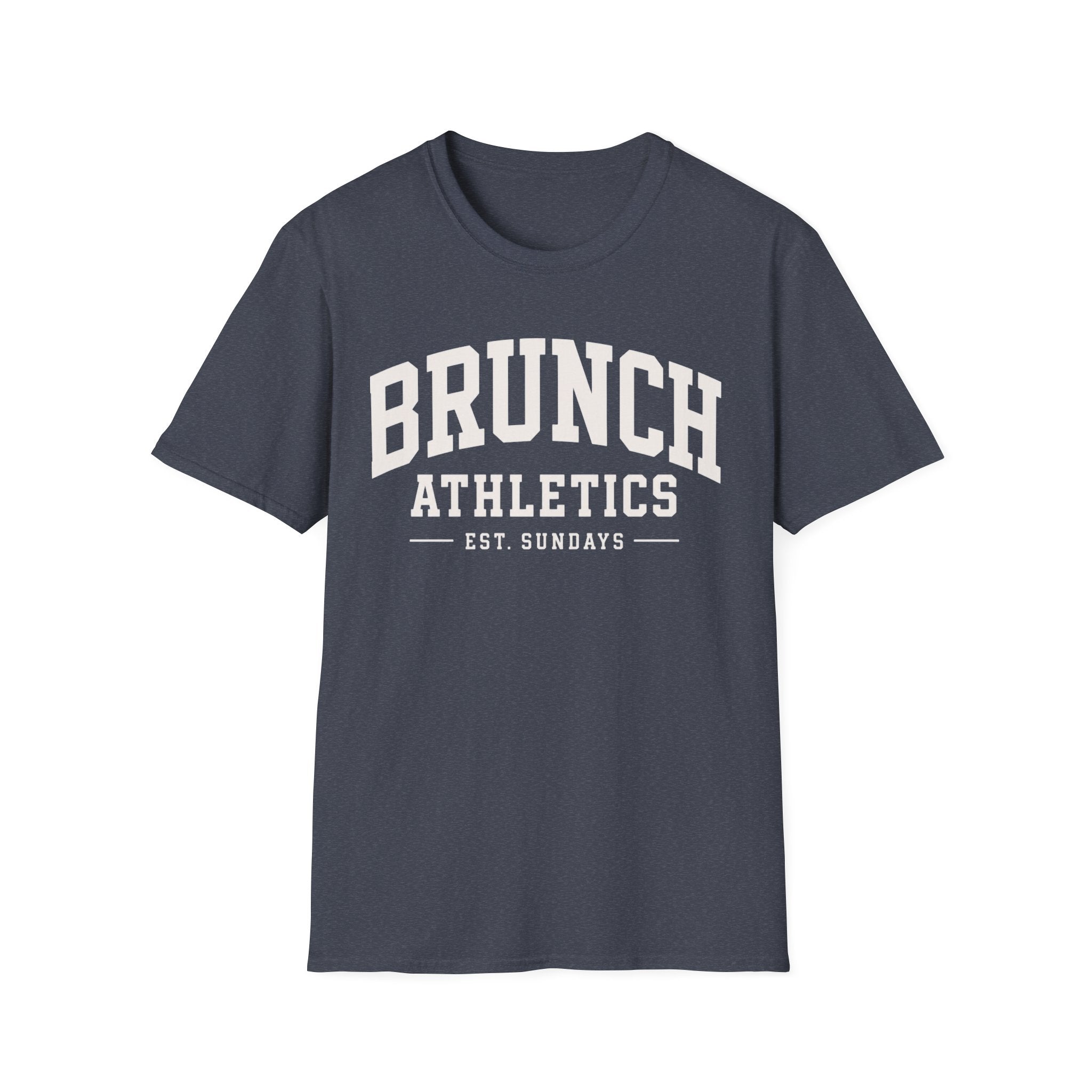 Brunch Athletics Est. Sundays T-Shirt | Funny Risqué Culinary College-Style Tee