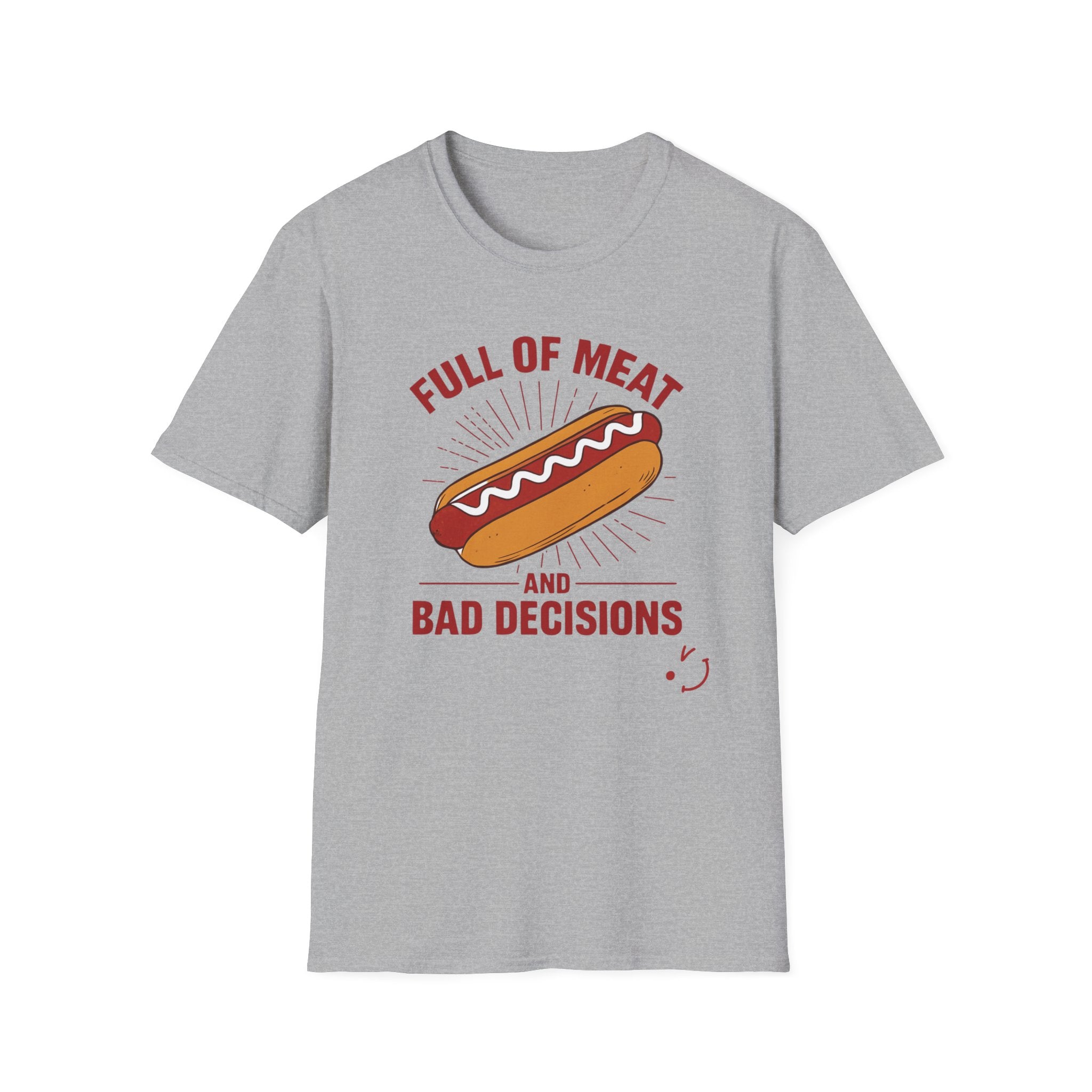 Full Of Meat and Bad Decisions T-Shirt — Funny Chef Graphic Tee