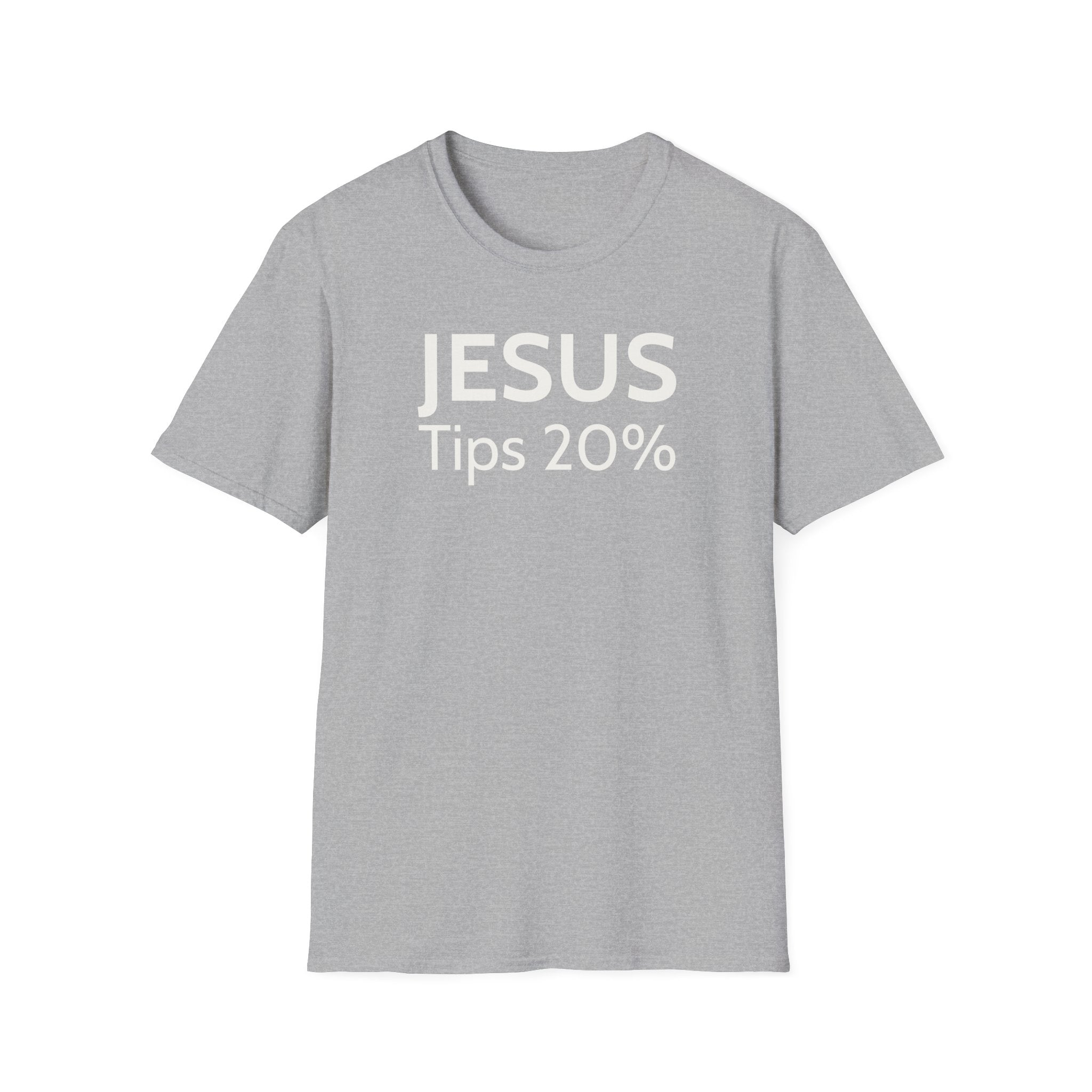 Jesus Tips 20% T-Shirt — Funny Chef Graphic Tee