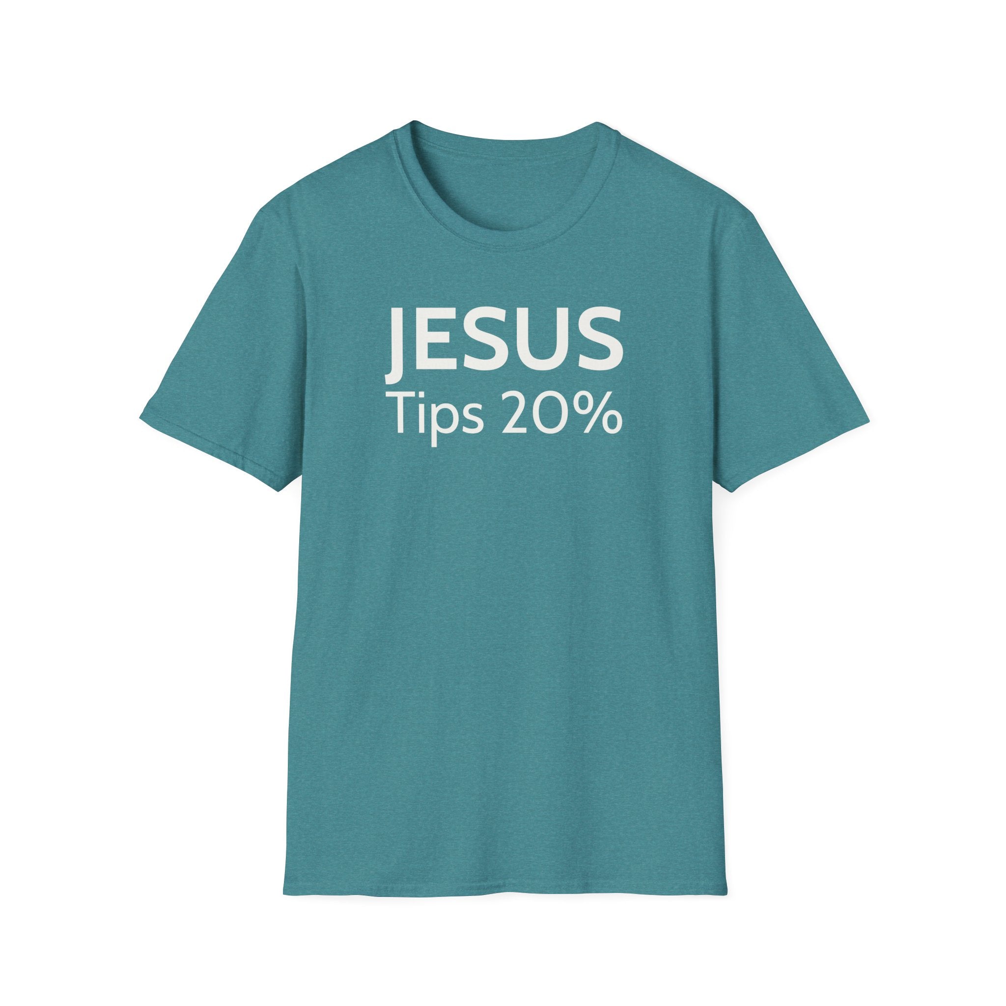 Jesus Tips 20% T-Shirt — Funny Chef Graphic Tee