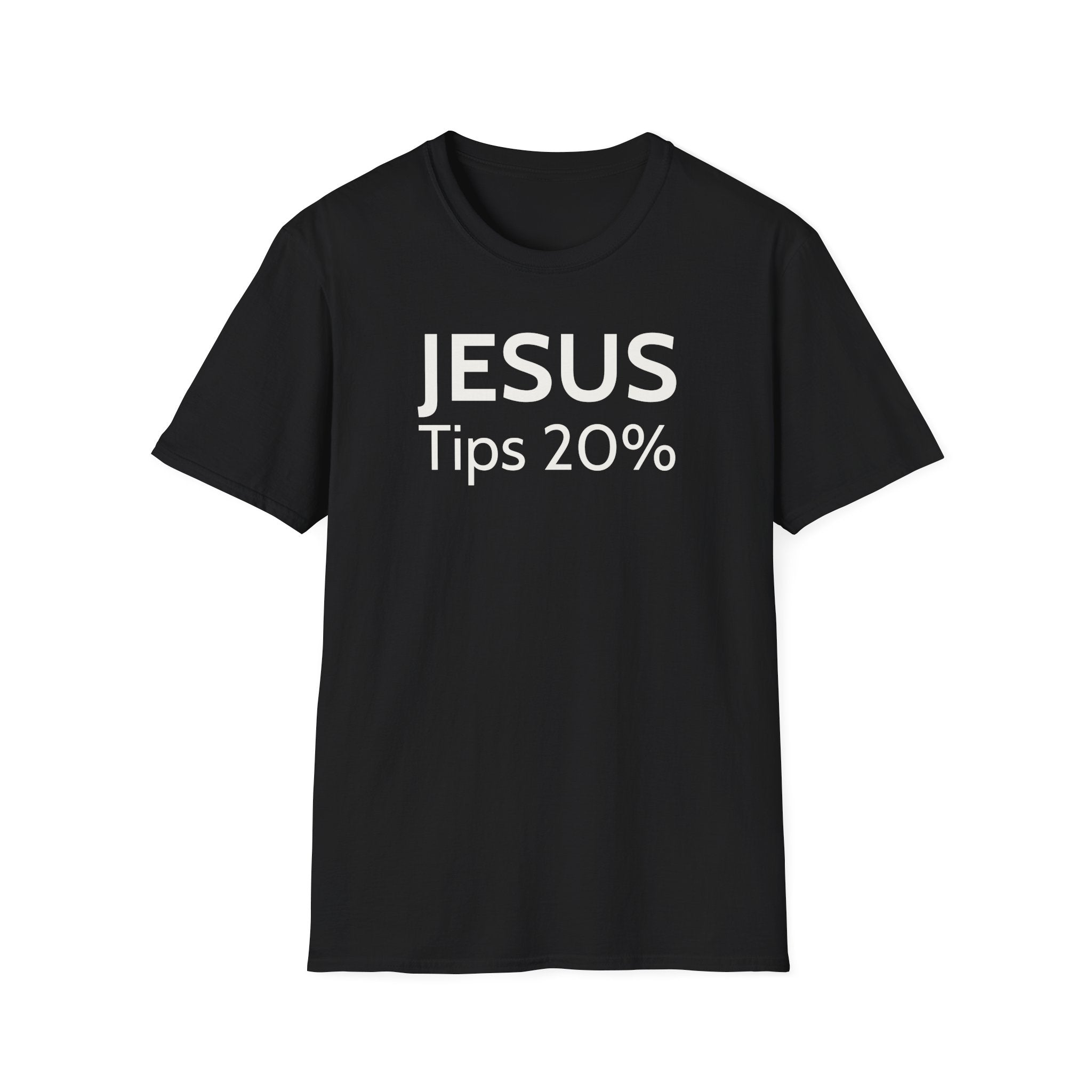 Jesus Tips 20% T-Shirt — Funny Chef Graphic Tee