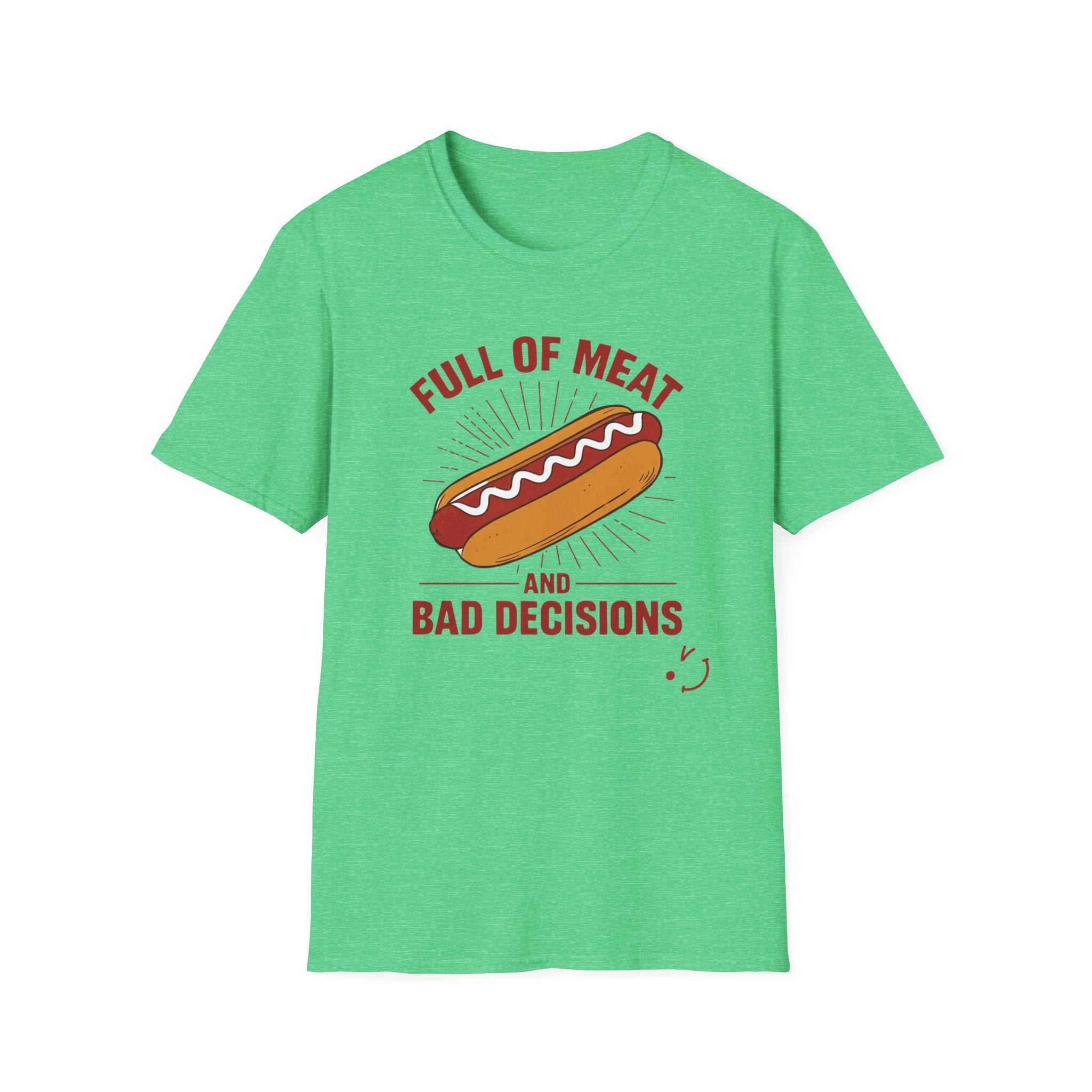 Full Of Meat and Bad Decisions T-Shirt — Funny Chef Graphic Tee