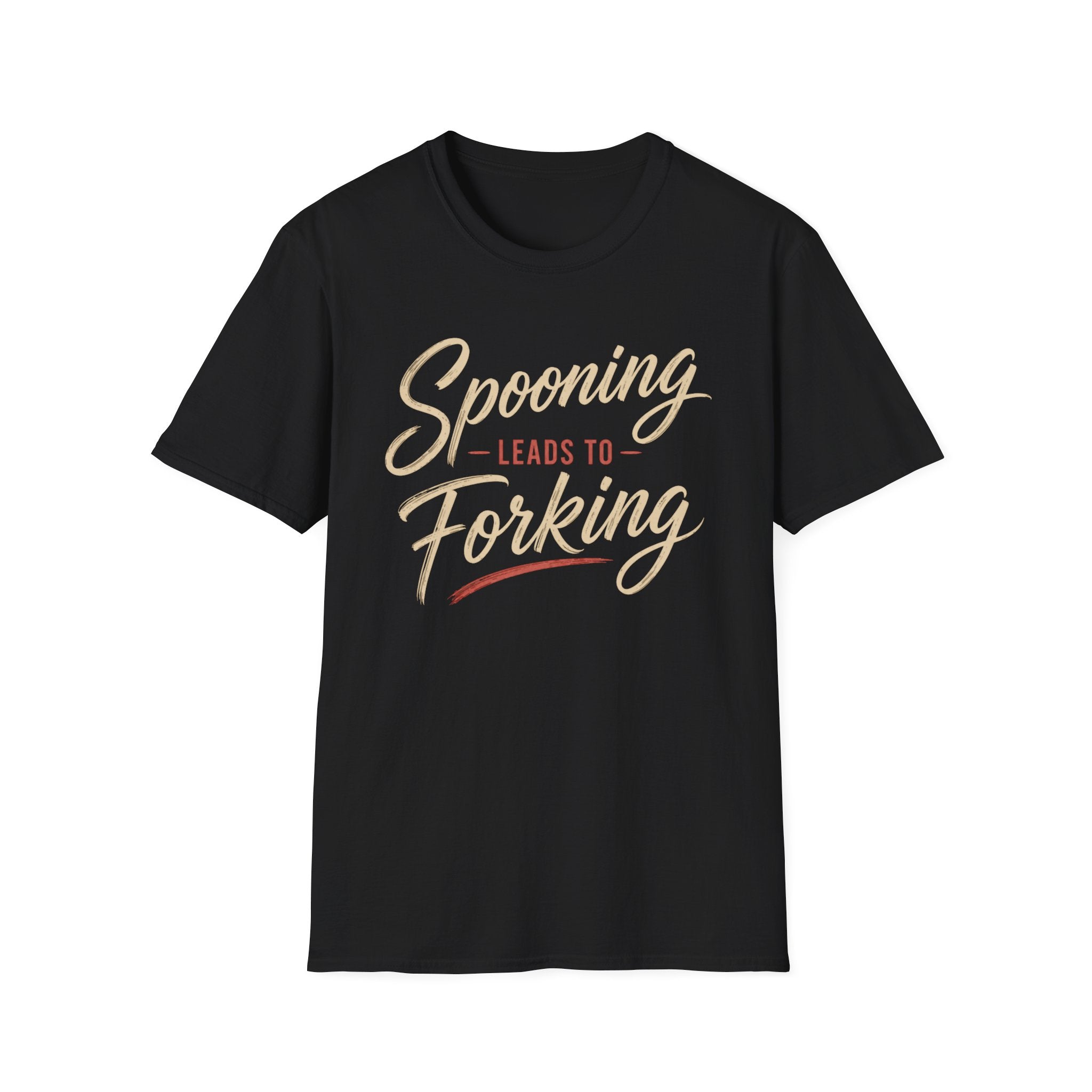 Spooning Leads To Forking T-Shirt (Light)— Funny Chef Graphic Tee