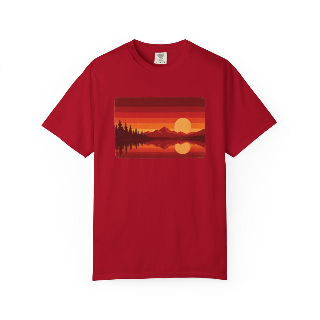 Nature Vintage T-Shirt - Lake - Red