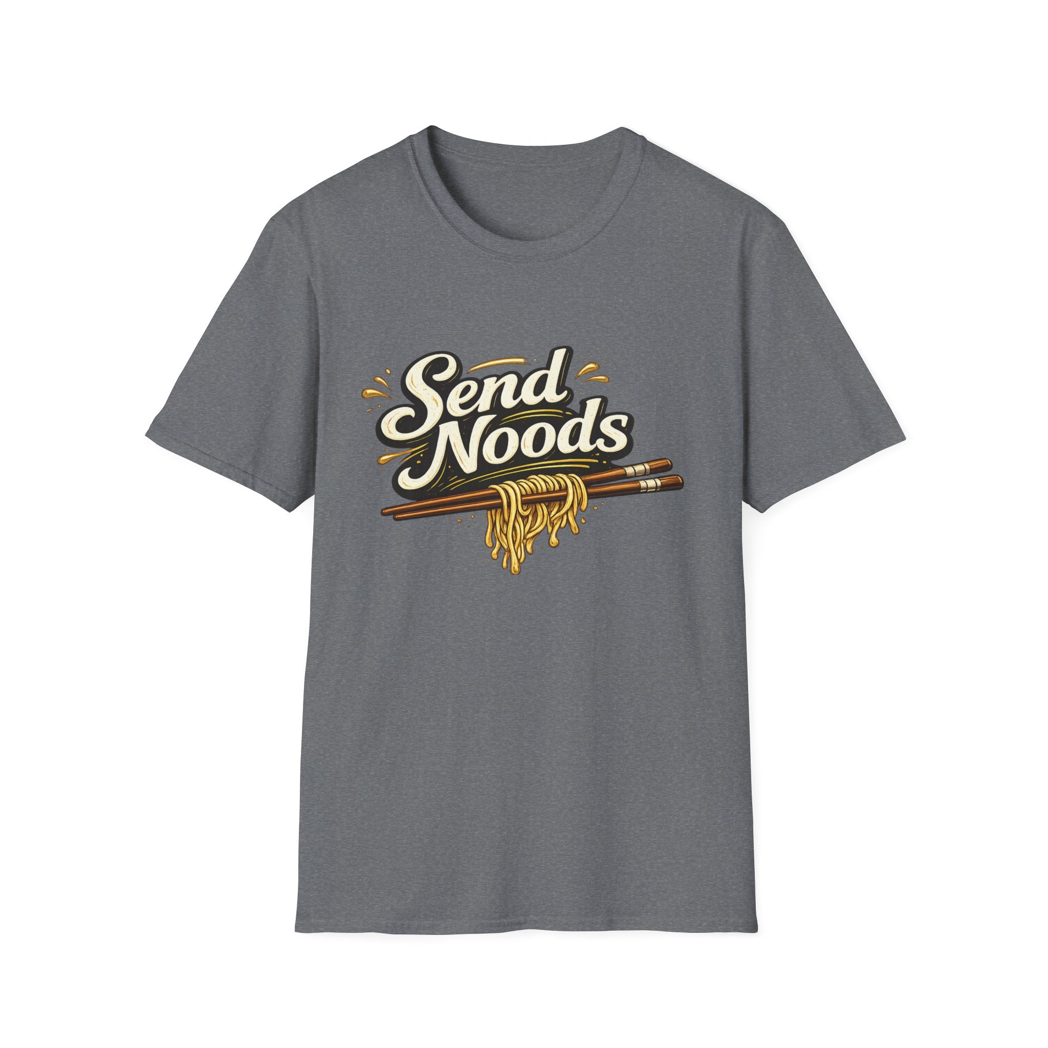 Send Noods (Dark) playful double-meaning culinary tee | T-Shirt