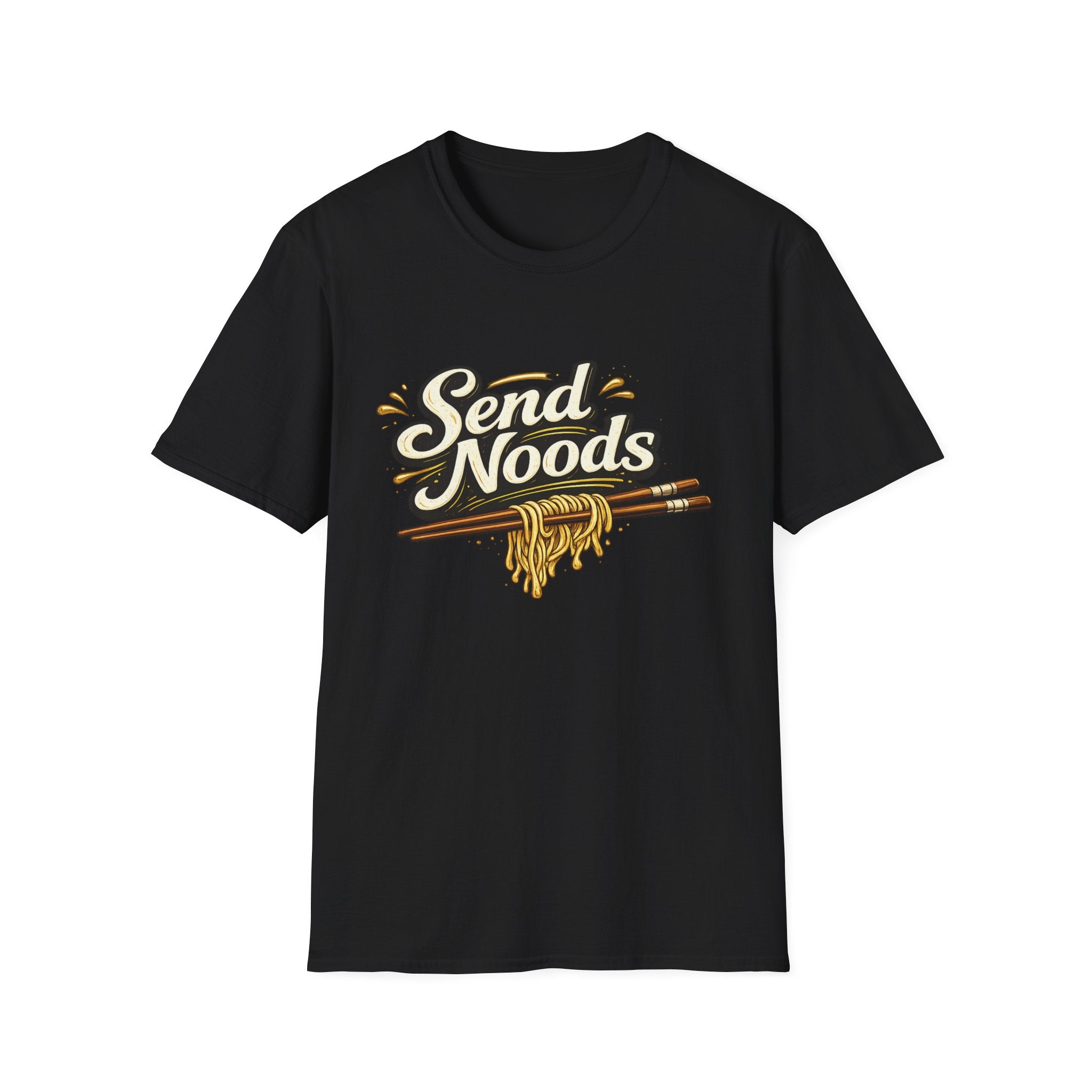 Send Noods (Dark) playful double-meaning culinary tee | T-Shirt