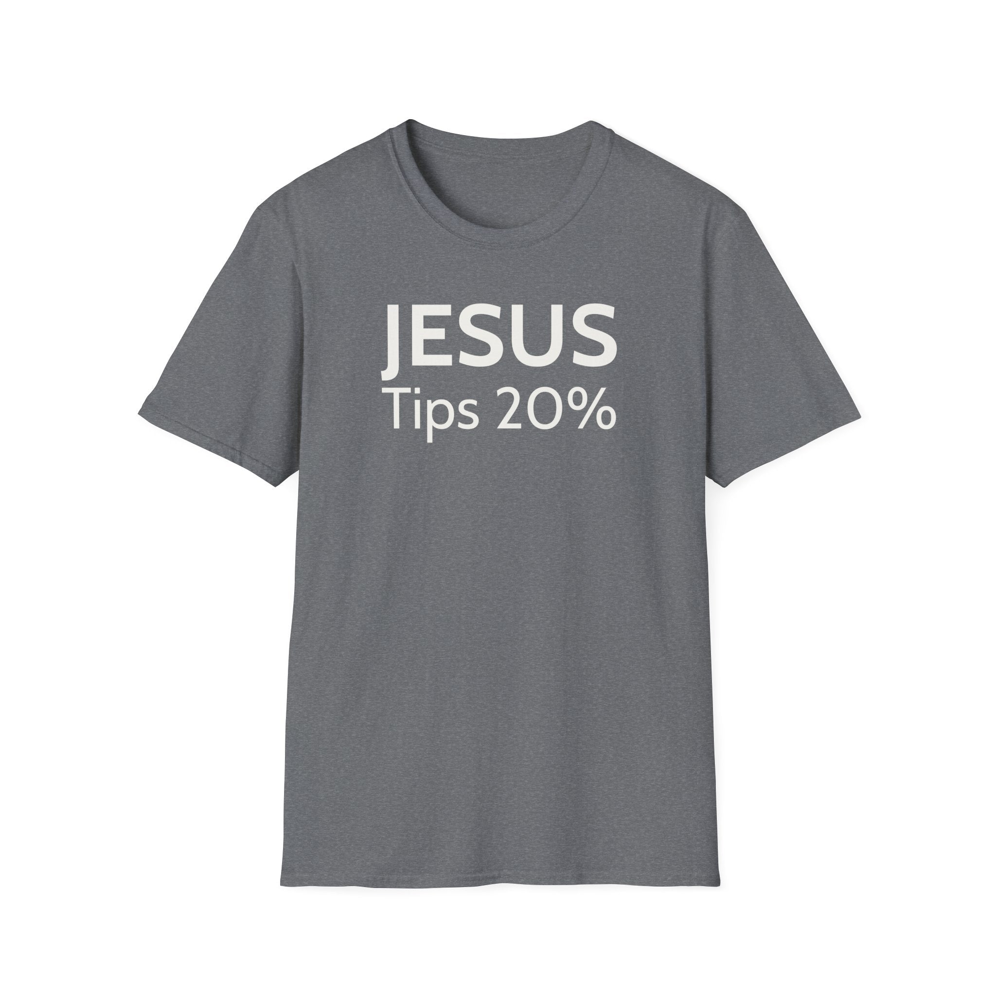 Jesus Tips 20% T-Shirt — Funny Chef Graphic Tee