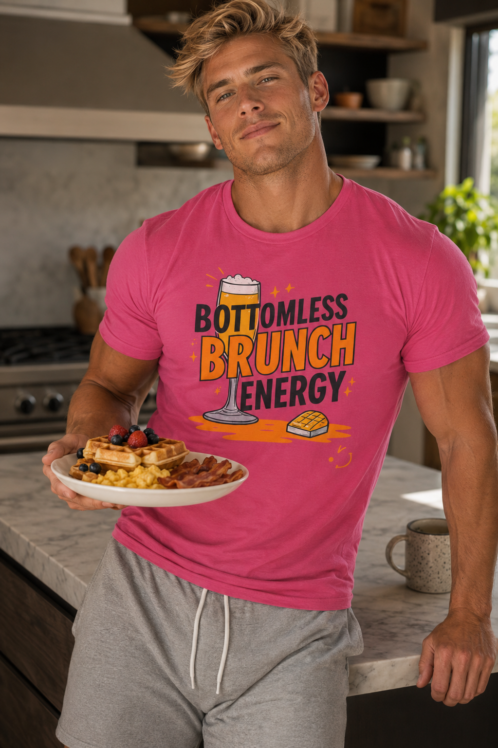 Bottomless Brunch Energy T-Shirt — Funny Chef Graphic Tee