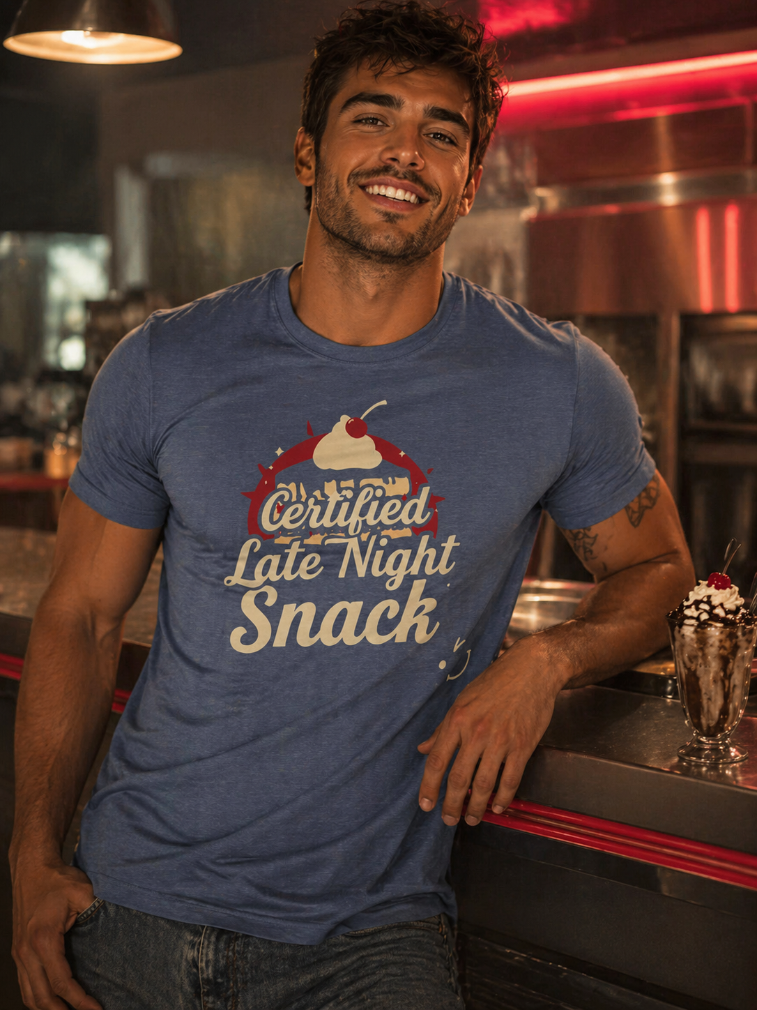 Certified Late Night Snack T-Shirt — Funny Chef Graphic Tee