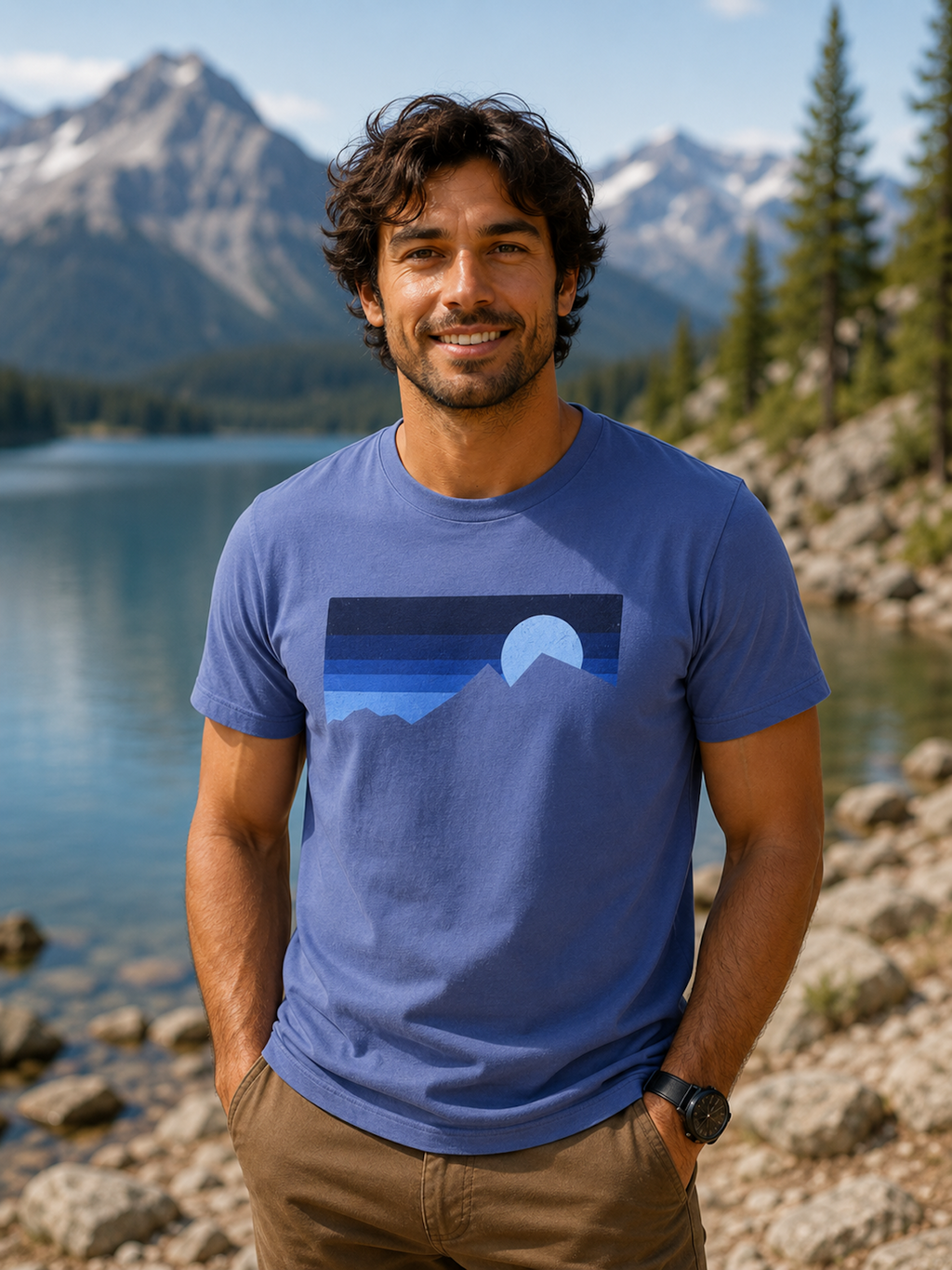 Nature Vintage T-Shirt - Horizon - Blue