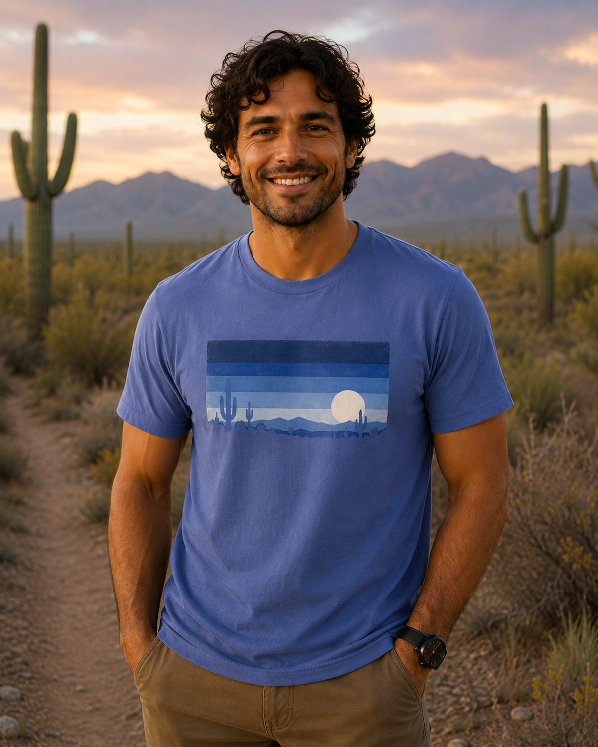Nature Vintage T-Shirt - Desert - Blue