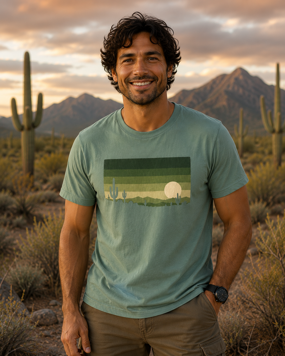 Nature Vintage T-Shirt  - Desert - Green