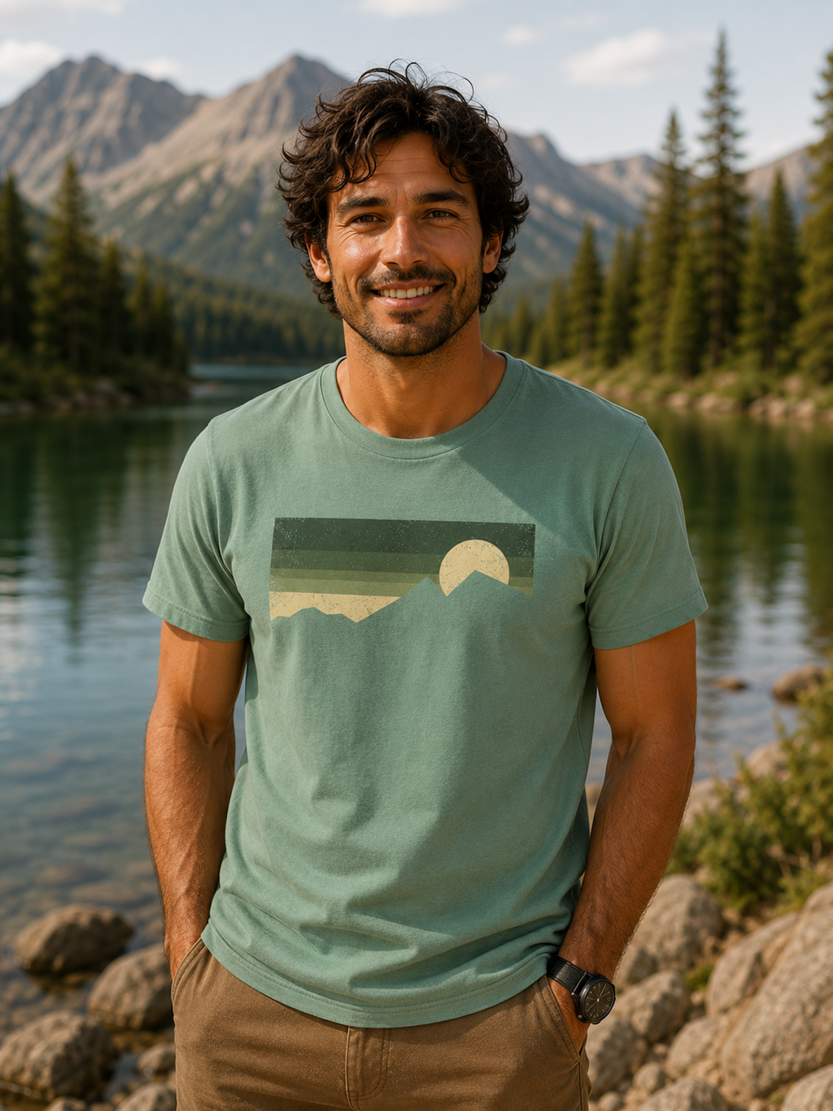 Nature Vintage T-Shirt  - Horizon - Green
