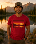 Nature Vintage T-Shirt - Lake - Red