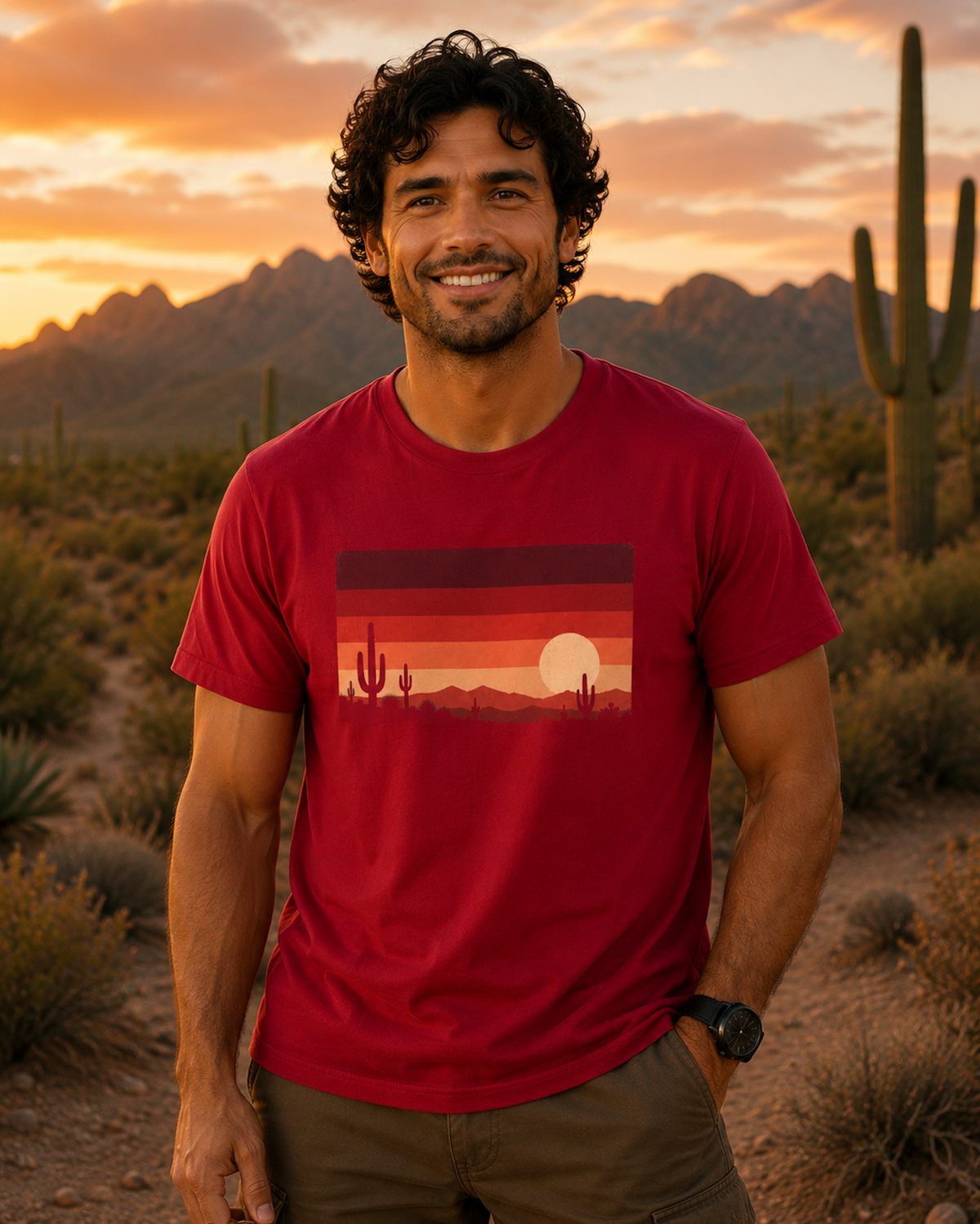 Nature Vintage T-Shirt - Desert - Red