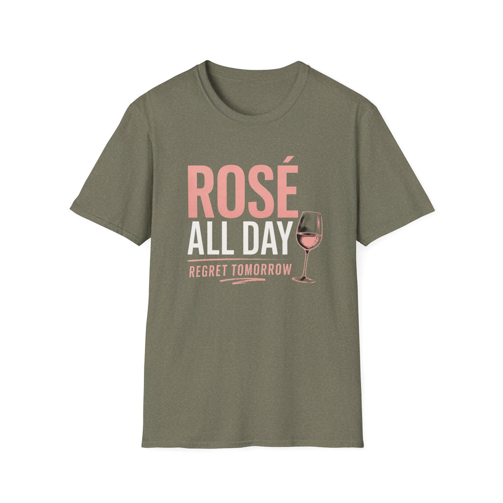 Rose All Day, Regret Tomorrow T-Shirt | Flirty Culinary Graphic Tee