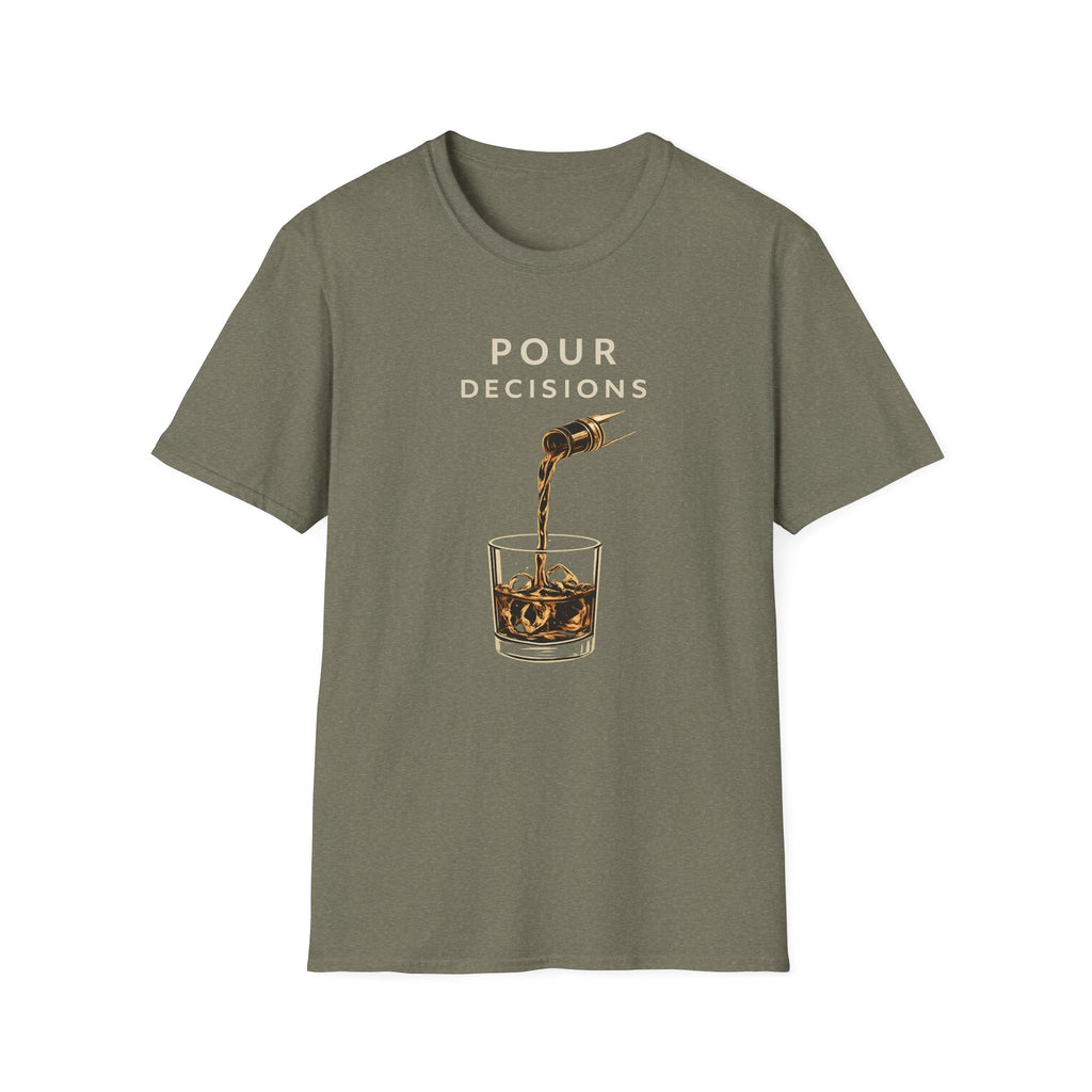 Pour Decisions Culinary Tshirt (Light) | Fun, Flirty, Risqué Cooking Shirt