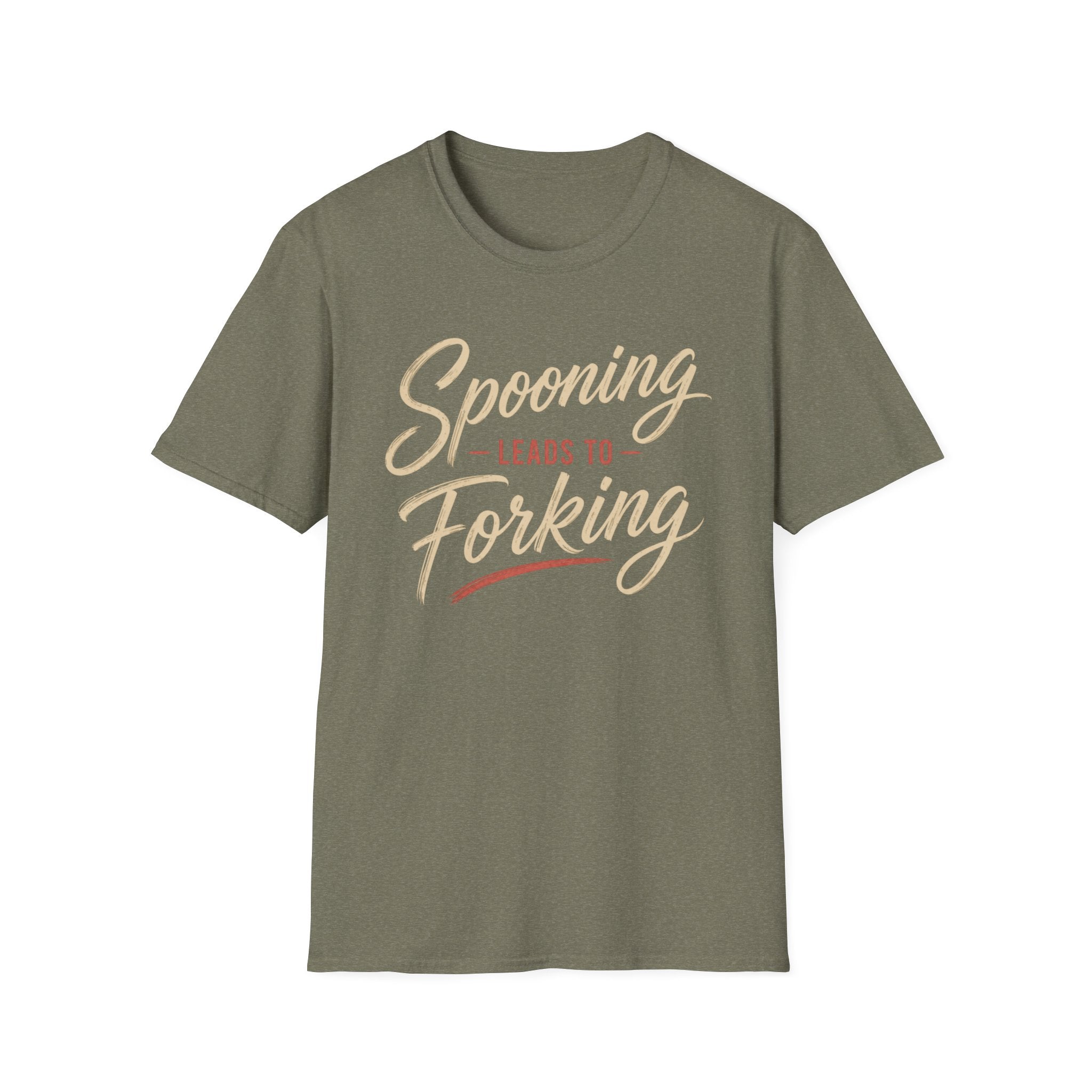 Spooning Leads To Forking T-Shirt (Light)— Funny Chef Graphic Tee