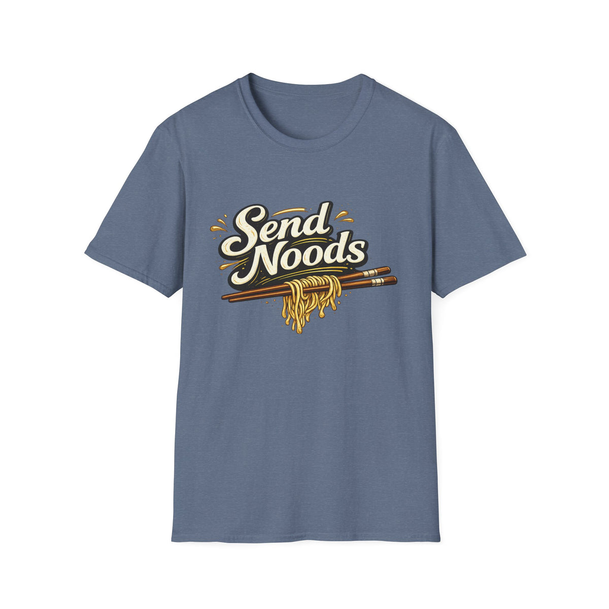 Send Noods (Dark) playful double-meaning culinary tee | T-Shirt