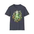 Chef Octopus Culinary Illustration T-Shirt | Risqué Nautical Cooking Design
