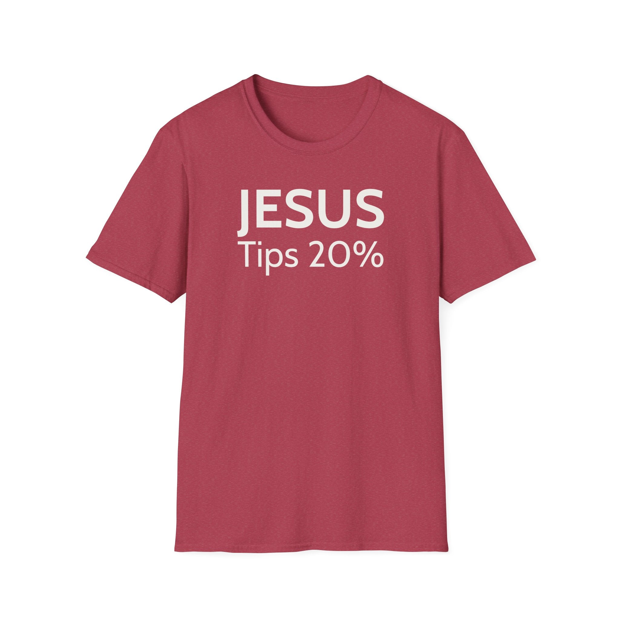 Jesus Tips 20% T-Shirt — Funny Chef Graphic Tee