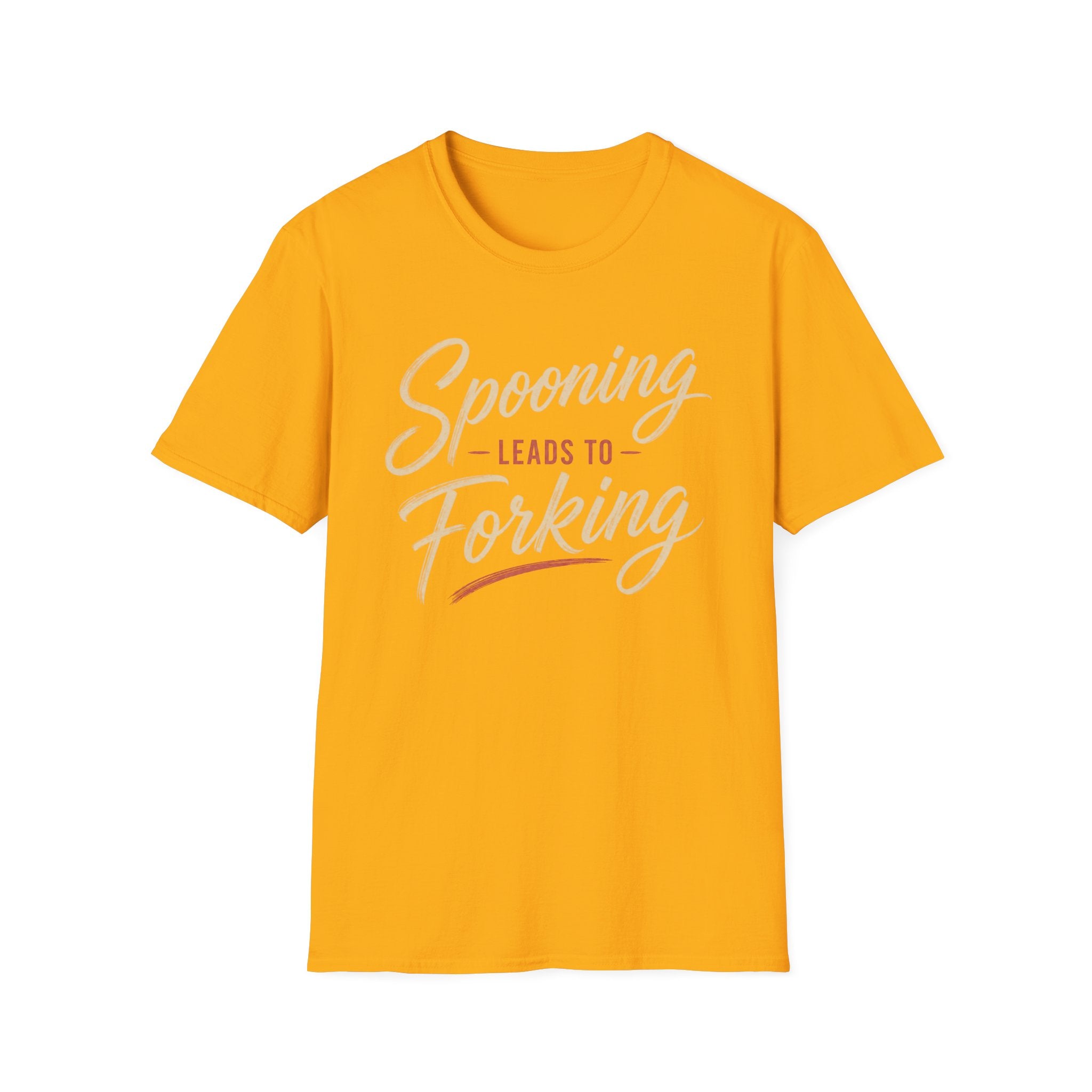 Spooning Leads To Forking T-Shirt (Light)— Funny Chef Graphic Tee