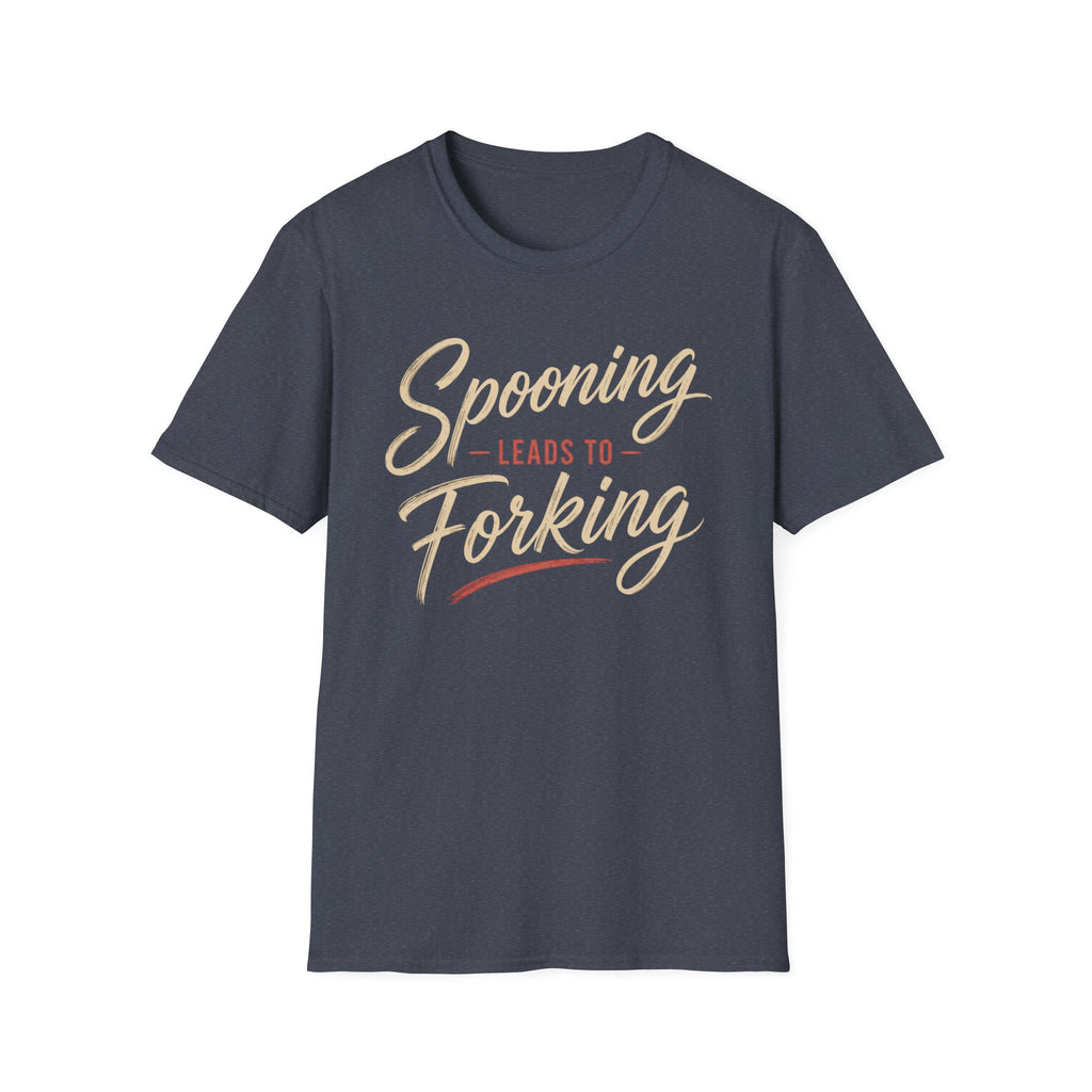 Spooning Leads To Forking T-Shirt (Light)— Funny Chef Graphic Tee