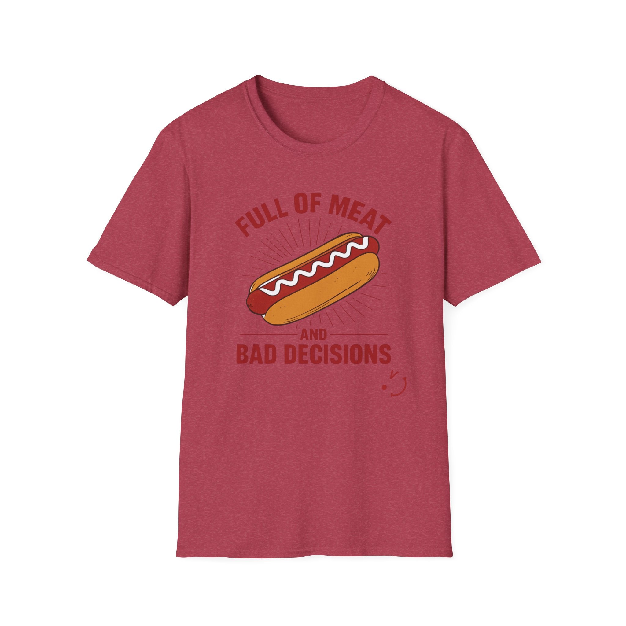 Full Of Meat and Bad Decisions T-Shirt — Funny Chef Graphic Tee