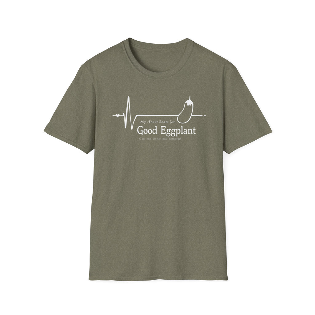 My Heart Beats For Good Eggplant T-Shirt — Funny Chef Graphic Tee