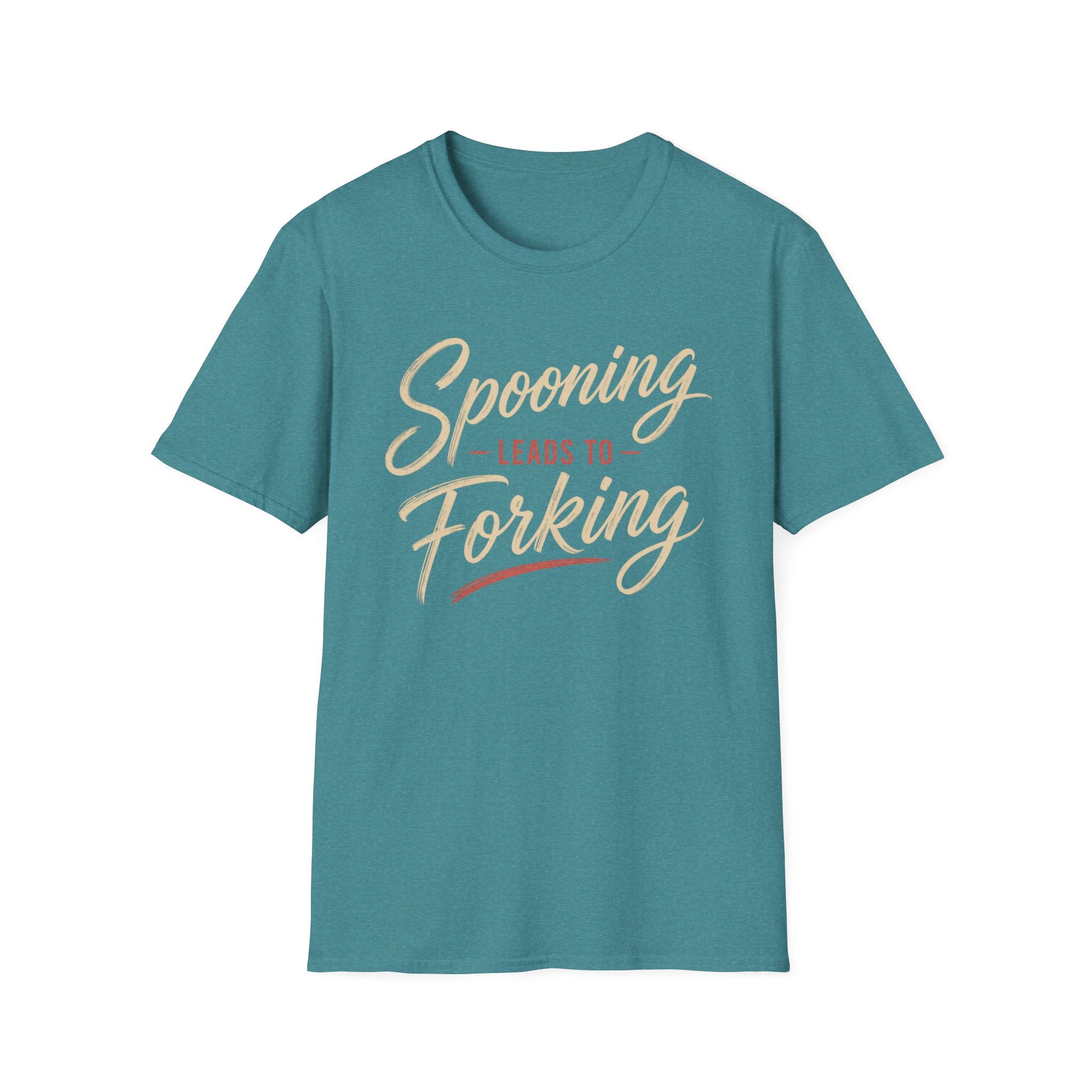 Spooning Leads To Forking T-Shirt (Light)— Funny Chef Graphic Tee