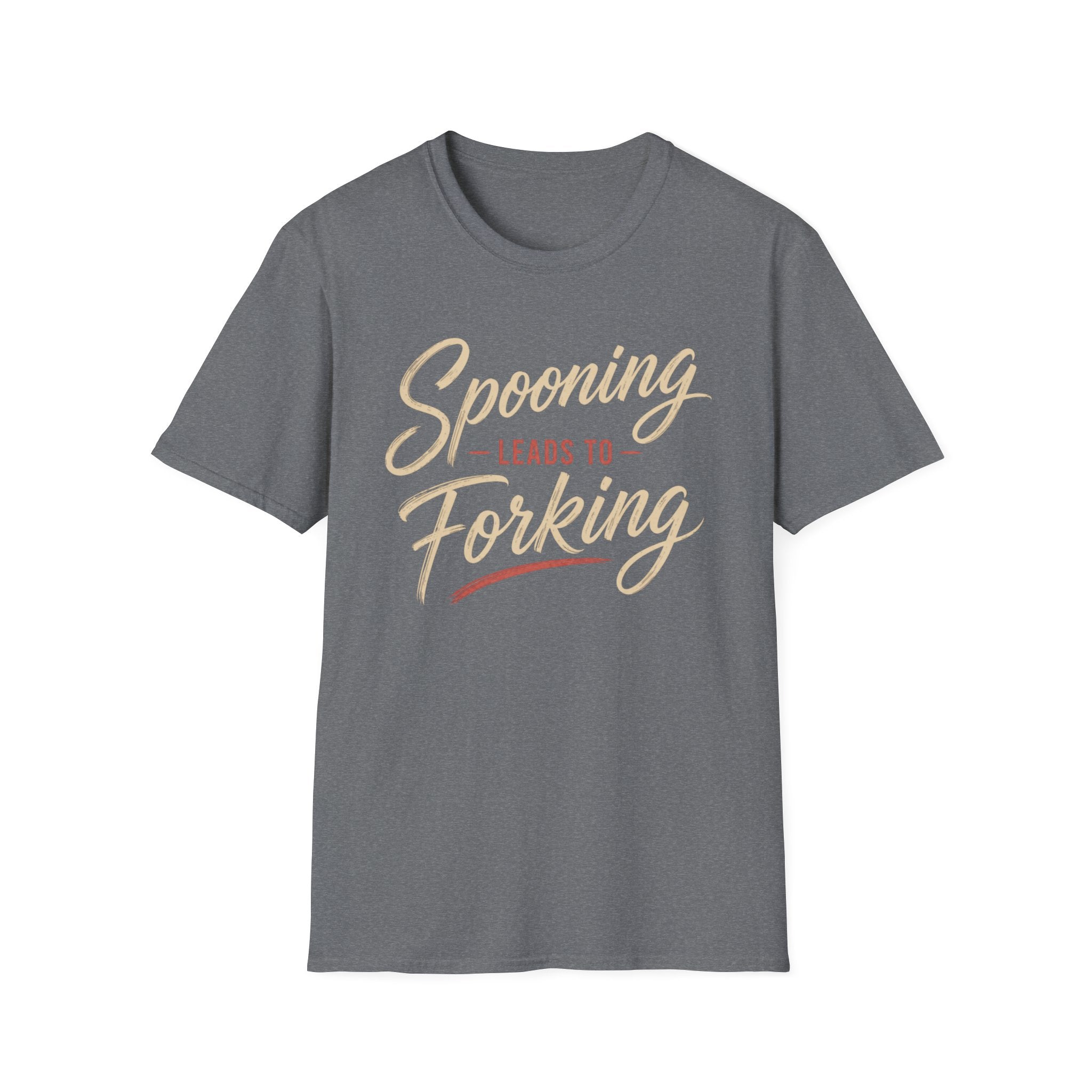 Spooning Leads To Forking T-Shirt (Light)— Funny Chef Graphic Tee